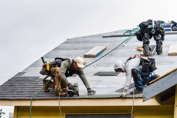 Professional Flat Roof Repair technician working in Bybee, TN